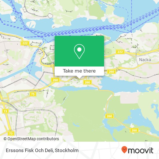 Erssons Fisk Och Deli, Järlaleden SE-131 34 Nacka karta