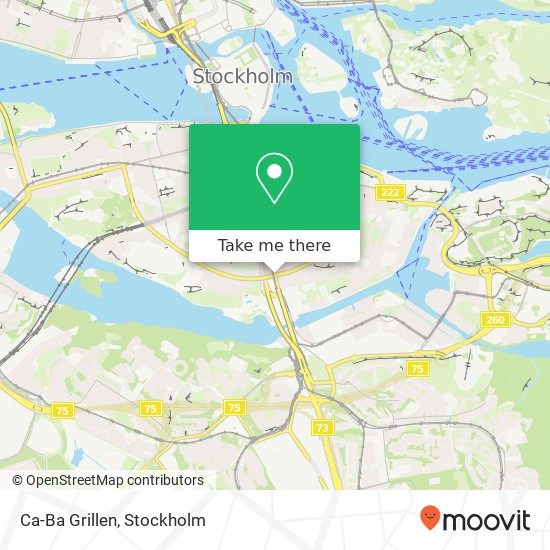 Ca-Ba Grillen, Ringvägen 123 SE-116 61 Stockholm karta