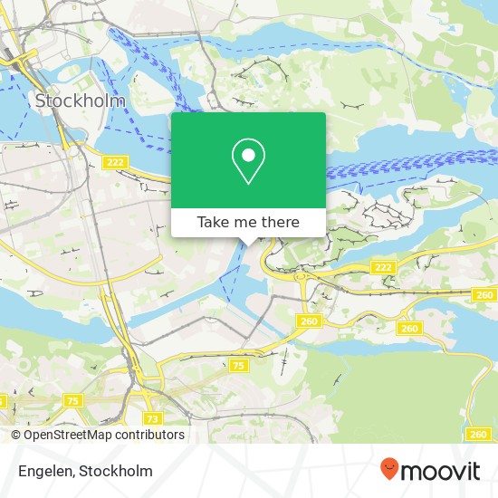 Engelen, SE-120 71 Stockholm karta
