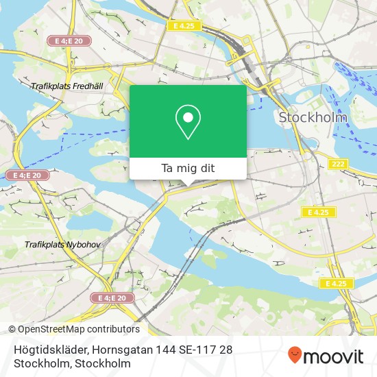 Högtidskläder, Hornsgatan 144 SE-117 28 Stockholm karta