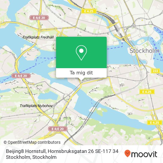 Beijing8 Hornstull, Hornsbruksgatan 26 SE-117 34 Stockholm karta