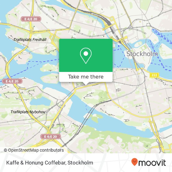 Kaffe & Honung Coffebar, Hornsgatan 142 SE-117 28 Stockholm karta