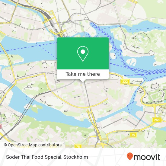 Soder Thai Food Special, Medborgarplatsen 6 SE-118 26 Stockholm karta