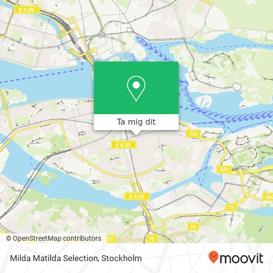 Milda Matilda Selection, Folkungagatan 68 SE-116 22 Stockholm karta