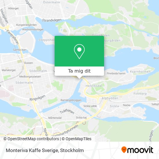 Monteriva Kaffe Sverige karta