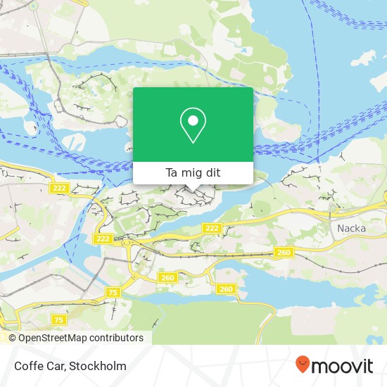 Coffe Car, Finnbergsvägen 20 SE-131 31 Nacka karta