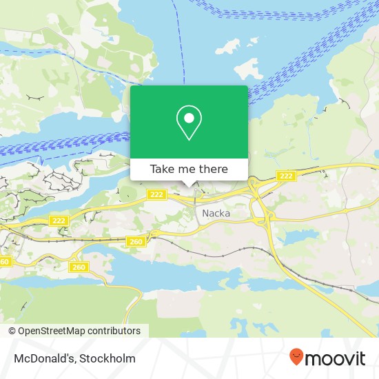 McDonald's, Vikdalsvägen 43 SE-131 40 Nacka karta