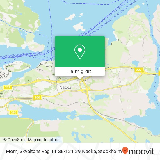 Mom, Skvaltans väg 11 SE-131 39 Nacka karta