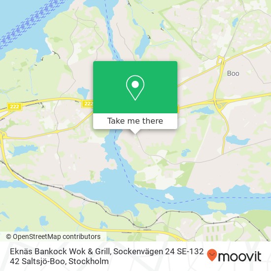 Eknäs Bankock Wok & Grill, Sockenvägen 24 SE-132 42 Saltsjö-Boo karta