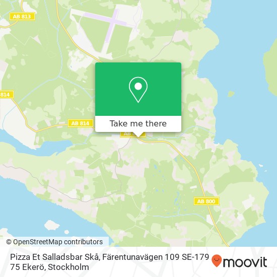 Pizza Et Salladsbar Skå, Färentunavägen 109 SE-179 75 Ekerö karta