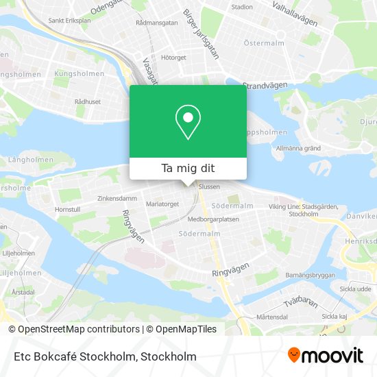 Etc Bokcafé Stockholm karta