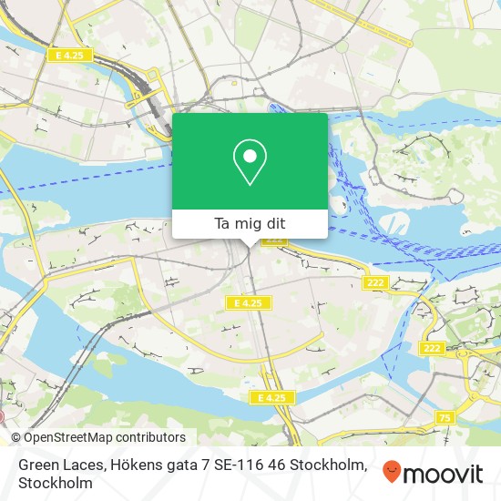 Green Laces, Hökens gata 7 SE-116 46 Stockholm karta