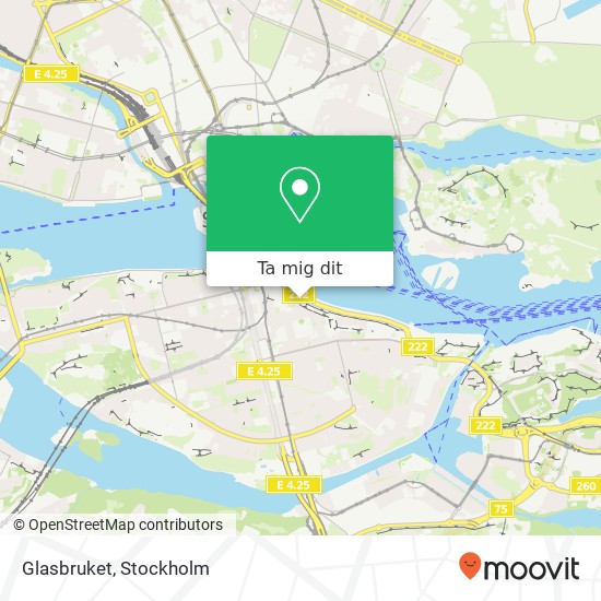 Glasbruket, Katarinavägen SE-116 45 Stockholm karta
