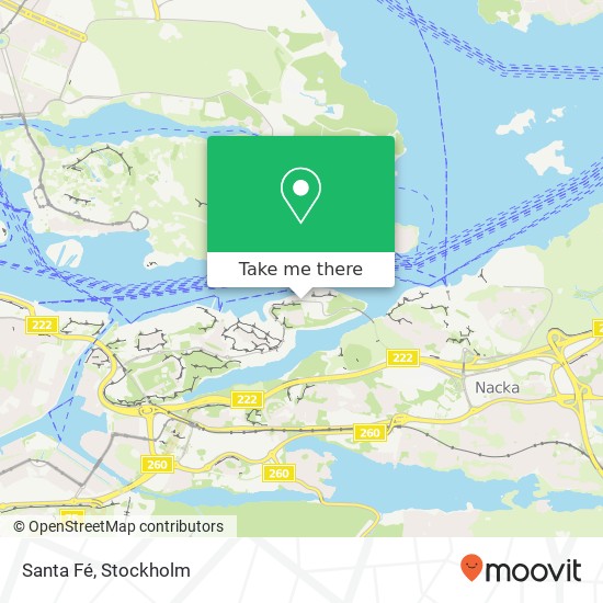 Santa Fé, Kvarnholmsvägen SE-131 31 Nacka karta