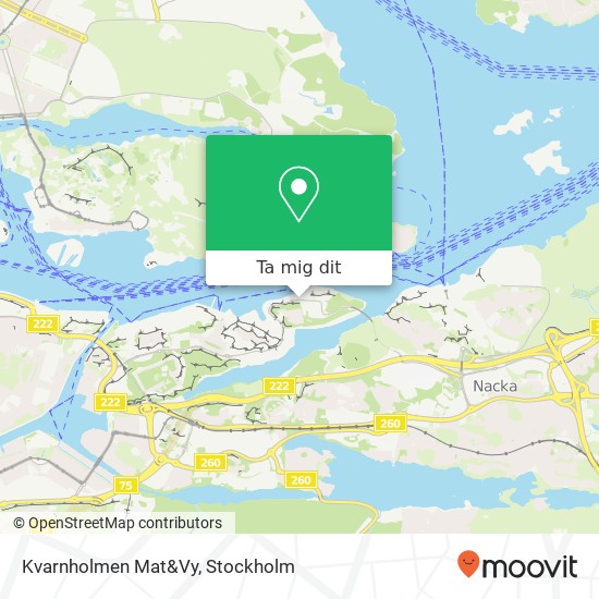 Kvarnholmen Mat&Vy, Kvarngränd SE-131 31 Nacka karta