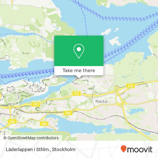 Läderlappen i Sthlm., Fabrikörvägen 18 SE-131 52 Nacka Strand karta
