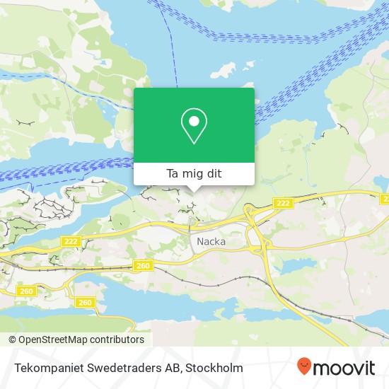 Tekompaniet Swedetraders AB, Cylindervägen 12 SE-131 52 Nacka Strand karta