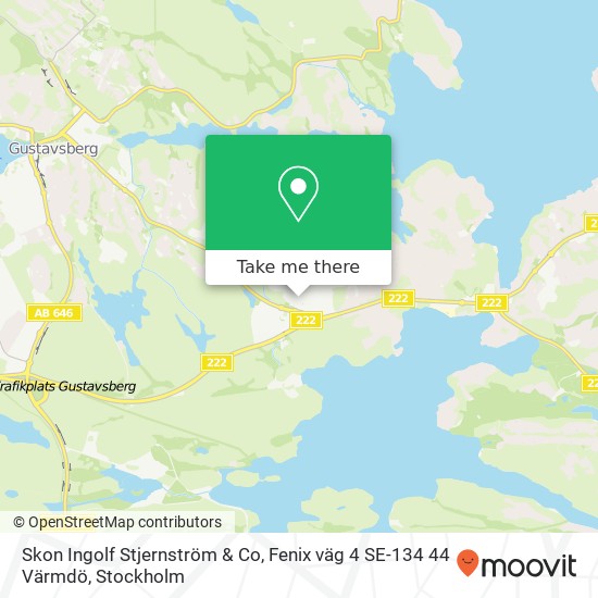 Skon Ingolf Stjernström & Co, Fenix väg 4 SE-134 44 Värmdö karta