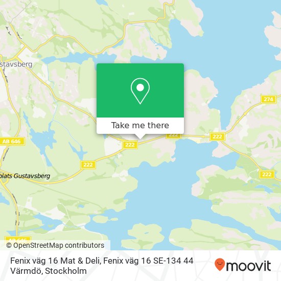 Fenix väg 16 Mat & Deli, Fenix väg 16 SE-134 44 Värmdö karta