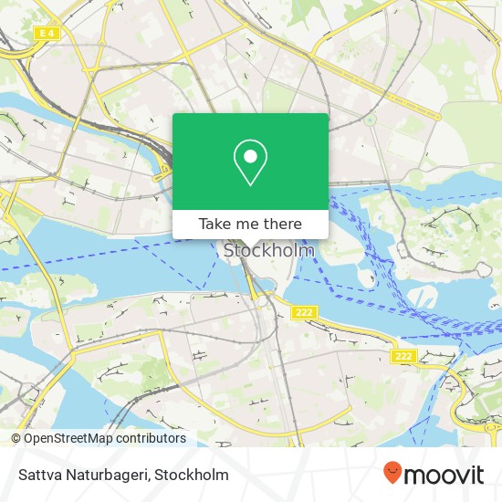 Sattva Naturbageri, Stora nygatan 6 SE-111 27 Stockholm karta