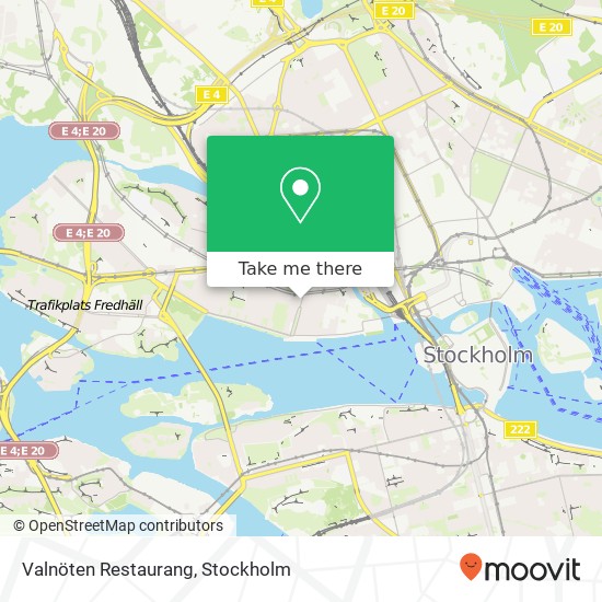 Valnöten Restaurang, Scheelegatan 3 SE-112 23 Stockholm karta