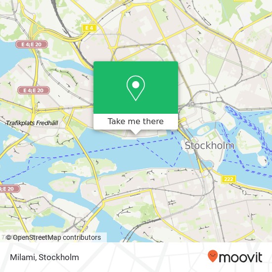 Milami, Norr Mälarstrand 22 SE-112 20 Stockholm karta