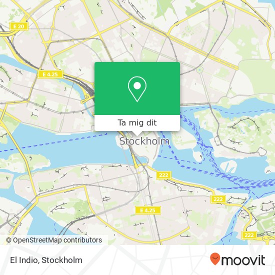 El Indio, Västerlånggatan 14 SE-111 29 Stockholm karta