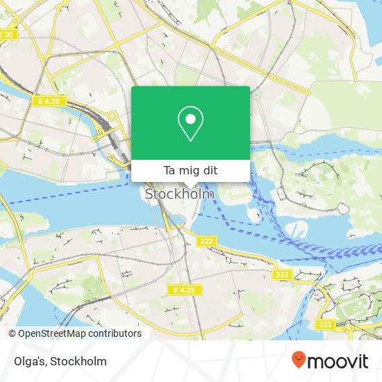 Olga's, Österlånggatan 8 SE-111 31 Stockholm karta
