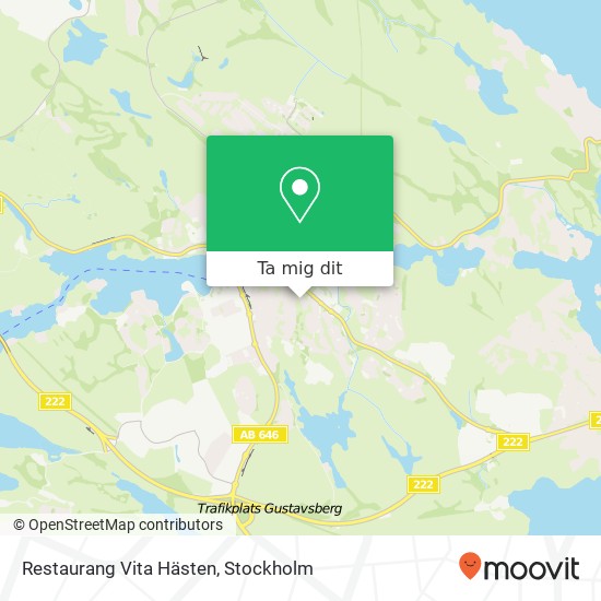 Restaurang Vita Hästen, Hästskovägen 2 SE-134 41 Gustavsberg karta