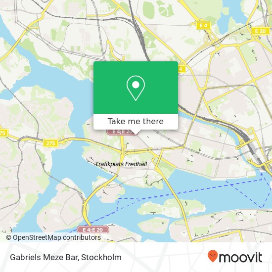 Gabriels Meze Bar, Lindhagensgatan 79 SE-112 44 Stockholm karta