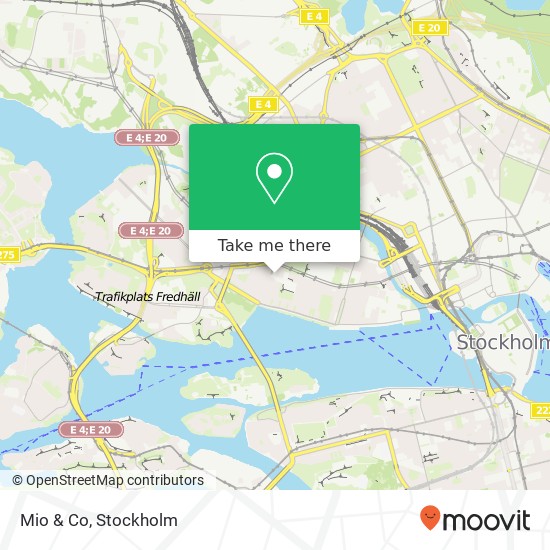 Mio & Co, Hantverkargatan 80 SE-112 38 Stockholm karta