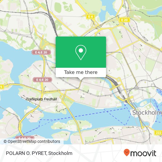 POLARN O. PYRET, Sankt Eriksgatan 45 SE-112 34 Stockholm karta