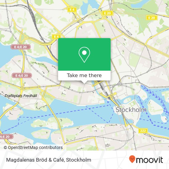 Magdalenas Bröd & Café, Scheelegatan 13 SE-112 28 Stockholm karta