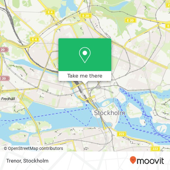 Trenor, Vasagatan 40 SE-111 20 Stockholm karta