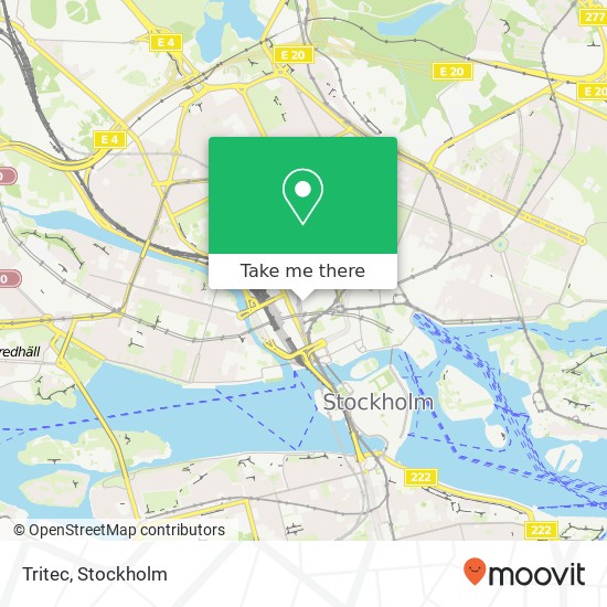 Tritec, Bryggargatan 8 SE-111 21 Stockholm karta