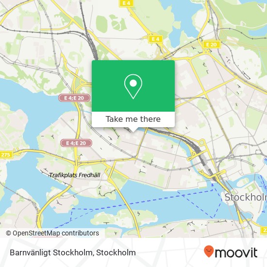 Barnvänligt Stockholm, Industrigatan 4 SE-112 46 Stockholm karta