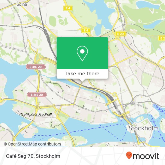 Café Seg 70, Sankt Eriksgatan 70 SE-113 20 Stockholm karta