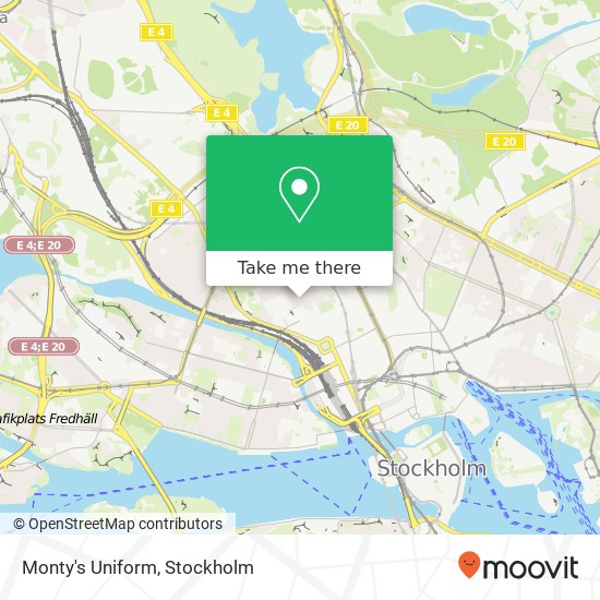 Monty's Uniform, Västmannagatan 27 SE-113 25 Stockholm karta