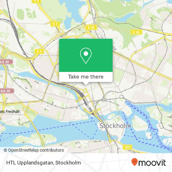 HTL Upplandsgatan, Upplandsgatan 4 SE-111 23 Stockholm karta