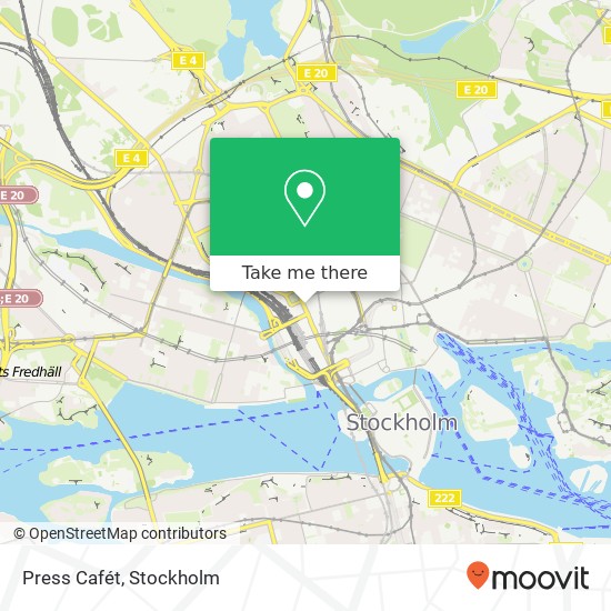 Press Cafét, Vasagatan 50 SE-111 20 Stockholm karta