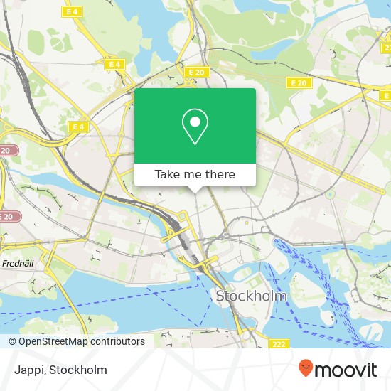 Jappi, Drottninggatan 77 SE-111 60 Stockholm karta