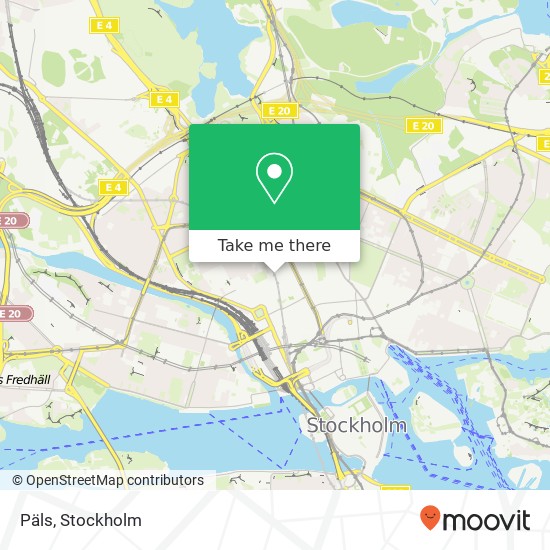 Päls, Drottninggatan 104 SE-111 60 Stockholm karta
