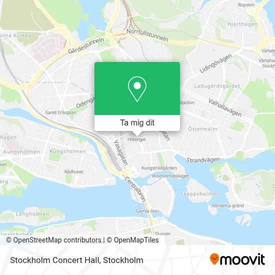 Stockholm Concert Hall karta