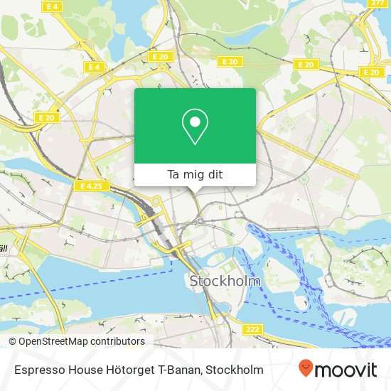Espresso House Hötorget T-Banan, Kungsgatan SE-111 35 Stockholm karta
