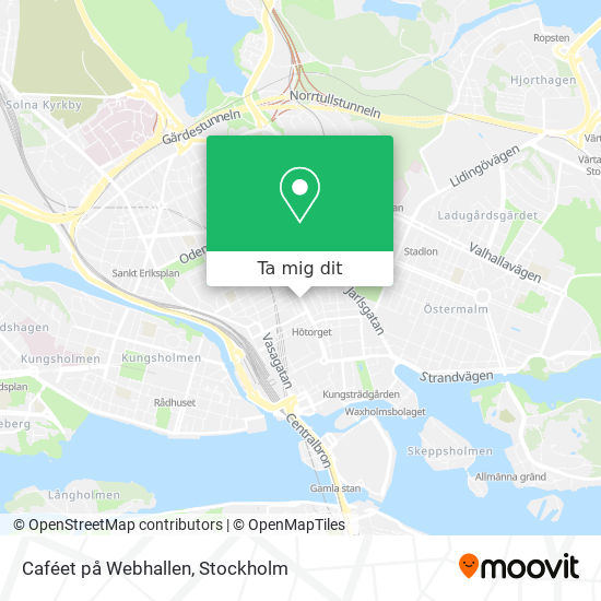 Caféet på Webhallen karta