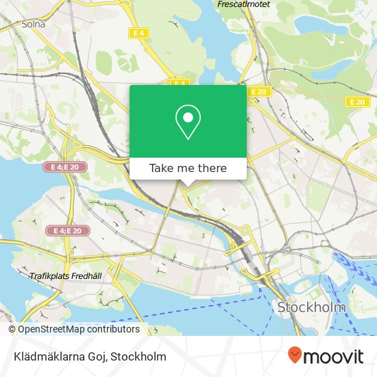 Klädmäklarna Goj, Odengatan 100 SE-113 20 Stockholm karta