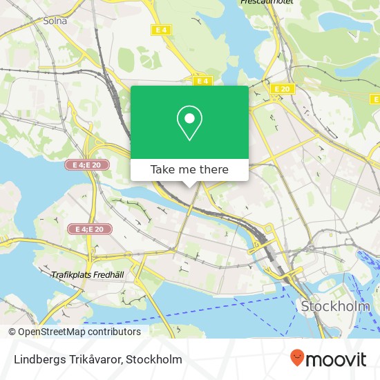 Lindbergs Trikåvaror, Rörstrandsgatan 8 SE-113 40 Stockholm karta
