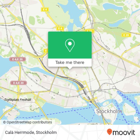 Calà Herrmode, Eastmansvägen 21 SE-113 61 Stockholm karta