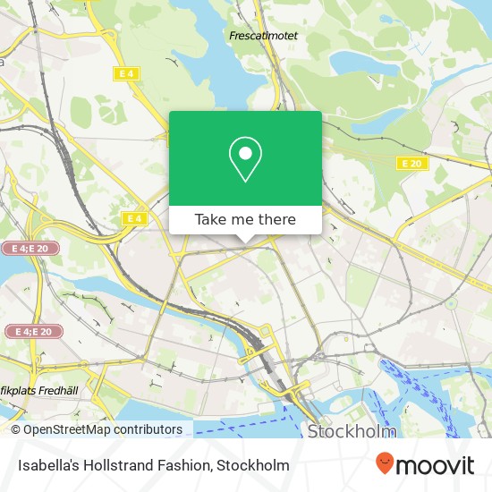 Isabella's Hollstrand Fashion, Norrtullsgatan 10 SE-113 27 Stockholm karta