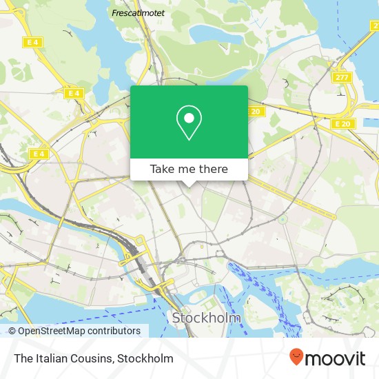 The Italian Cousins, Eriksbergsparken SE-114 30 Stockholm karta